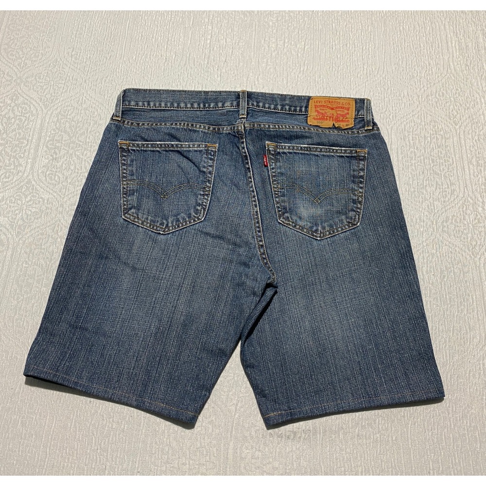 Levi's 559 Jean Shorts Men's 35×10 Blue Cutoff Hemmed Denim Jorts